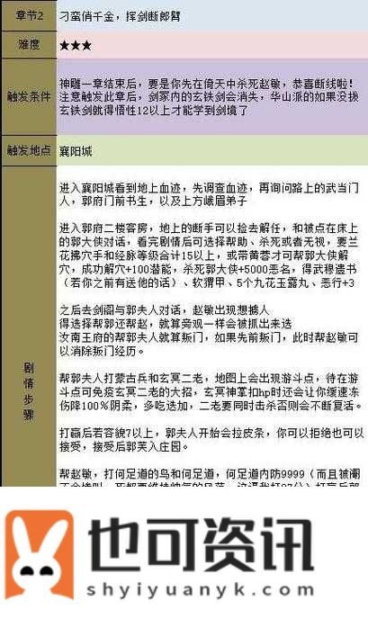 金庸群侠传5笑傲江湖线，揭秘衡阳血案任务触发秘籍